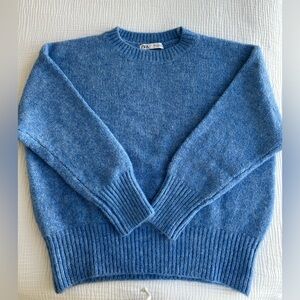 Zara Blue Crewneck Sweater